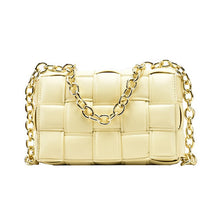 Load image into Gallery viewer, Luxury Women's Shoulder Bags Weave Leather Flap Bag For Women 2020 New Brand Designer Handbags Thick Chain Crossbody Bags Female