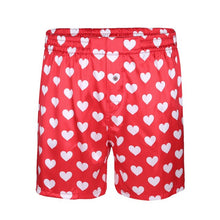Load image into Gallery viewer, Man's Underwear Sexy Love Heart Print Soft Boxers Underpants Gay Casual Shorts Beach Wear Lightweight Loose Lounge Short Pants