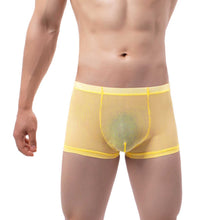 Load image into Gallery viewer, Men Low-Waist Ultra-Thin Transparent Mesh Bulge Pouch Underpants Breathable Cool Summer Ice Silk Underwear