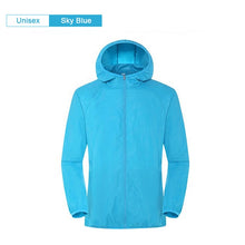 Load image into Gallery viewer, Men Women Hiking Jacket Waterproof Quick Dry Camping Hunting Clothes Sun-Protective Outdoor Sports Coats Anti UV Windbreaker