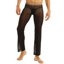 Load image into Gallery viewer, Men's Sexy Soft Mesh Sheer See-through Stretch Pants Trousers Sleepwear  Sexy Clubwear Transparent Breathable Men Pants Homewear