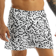Load image into Gallery viewer, Mens Christmas Halloween Costumes Skeleton Print Boxer Cosplay Shorts Lightweight Loose Beach Sports Lounge Short Pants