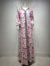 Load image into Gallery viewer, Middle East Muslim Muslim Women's Arab Robe Printed Lace Dress Ladies Without Headscarf Moroccan Djellaba 2021 Moroccan Abaya