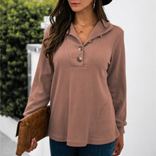 Load image into Gallery viewer, Midlength Women Shirt 2021 New Autumn Casual Sweatshirts Solid Warm Shirts Long Sleeve V Neck Pullover Sweatshirt Tops Female