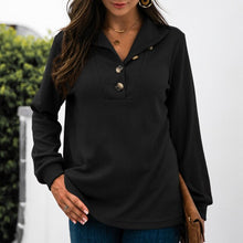 Load image into Gallery viewer, Midlength Women Shirt 2021 New Autumn Casual Sweatshirts Solid Warm Shirts Long Sleeve V Neck Pullover Sweatshirt Tops Female