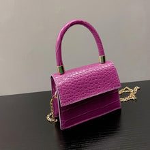 Load image into Gallery viewer, Mini Small Square bag 2021 New Fashion Quality PU Leather Women's Handbag Alligator Leather Chain Shoulder Messenger Bags totes