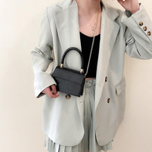 Load image into Gallery viewer, Mini Small Square bag 2021 New Fashion Quality PU Leather Women's Handbag Alligator Leather Chain Shoulder Messenger Bags totes
