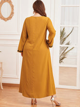 Load image into Gallery viewer, New 2021 Vintage Split Dress Women Summer Dress Long Sleeve Muslim Dresses Casual Abaya Modest  Vestido Long Maxi Dresses