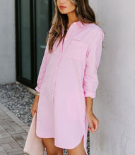 Load image into Gallery viewer, New 2022 Spring 100% Cotton White Long Shirt Women Elegant  Plus Blouses Turn-down Collar Long Sleeve Dress Women's Green Shirts