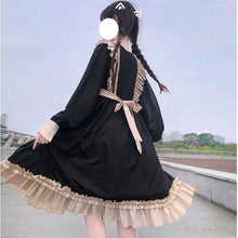 Load image into Gallery viewer, New Fresh Fungus Bow Cute Dresses Long Sleeve Spring Lace Up Vestidos Japanese Kawaii Clothing 2022 Sweet Lolita Dress Women