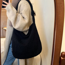 Load image into Gallery viewer, New Letters Female Big Totes High Quality Ladies Bucket Shoulder Soft Vintage Crossbody Bags 2022 Winter Fashion School Bookbags