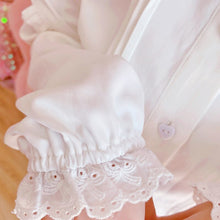 Load image into Gallery viewer, New Rabbit Ear Shirts Cute Japan Style for Women 2022 Kawaii Bow Tops Long Sleeve Single Breasted Sweet Fungus Blouses Spring