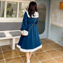 Load image into Gallery viewer, New Sweet Fungus Spliced Plus Size Dress Women 2022 Long Sleeve 3XL 4 XL Dresses Elegant Slim Waist Spring Vestidos Mujer