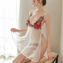 Load image into Gallery viewer, Night Dress Hot Erotic Sleepshirts Sleep Wear Nightgown See Through Sexy Lingerie Lingerie Dress Womens Clothing Embroidery