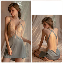 Load image into Gallery viewer, Night Dress Women Sexy Nightwear Night Gown Sleepwear Lingerie Flowers Lace Sleepwear Sleep Tops Women Nightgown Victorian Dress