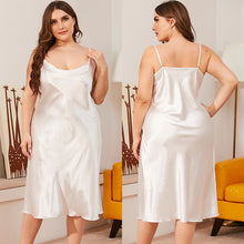 Load image into Gallery viewer, Pajama Sets Silk Sleepwear Women Summer Plus Size lingere Women's Pajamas Sexy Camisoles Nightwear Nightgown Sleeping Dress