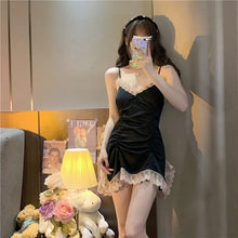 Load image into Gallery viewer, Pajamas For Women Suspenders Lace Nightdress Women'S Summer Thin Section Sexy Lingerie Silk Pajamas Homewear Women'S 2 Piece Set