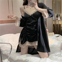 Load image into Gallery viewer, Pajamas For Women Suspenders Lace Nightdress Women'S Summer Thin Section Sexy Lingerie Silk Pajamas Homewear Women'S 2 Piece Set