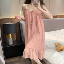 Load image into Gallery viewer, Pajamas Set Woman 2 Pieces Cute Star Suspenders Sleepwear Summer Pure Desire Wind Mesh Night Dress Home Wear Suit Female