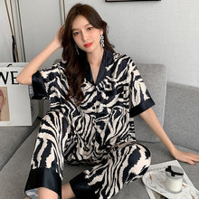 Load image into Gallery viewer, Pajamas for Women Plus Size Lingere Sexy Pajamas Sleep Tops Silk Sleepwear Set Pajama Set Sexy Pjs Two Piece Set Summer