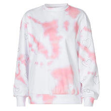 Load image into Gallery viewer, Pink Tie Dye Autumn Woman's Hoodies Female Loose Cotton Thicken Warm Women Sweatshirts Fashion Vintage Tops Clothes Pullover