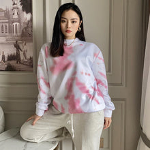 Load image into Gallery viewer, Pink Tie Dye Autumn Woman's Hoodies Female Loose Cotton Thicken Warm Women Sweatshirts Fashion Vintage Tops Clothes Pullover