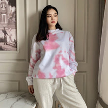Load image into Gallery viewer, Pink Tie Dye Autumn Woman's Hoodies Female Loose Cotton Thicken Warm Women Sweatshirts Fashion Vintage Tops Clothes Pullover