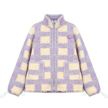 Load image into Gallery viewer, Plaid Sweet Furl Coat Women Warm Winter Trend Coats and Jakets Female Loose Japanese Style Kawaii Korean Overcoat Women 2020 New