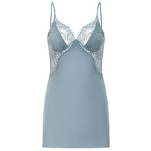 Load image into Gallery viewer, Plus Size Sexy Nightwear Women's Sleepwear Perspective Lace Nightdress Thin Homewear Silk Sleeveless Nightgown Night Dress