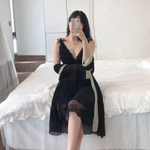 Load image into Gallery viewer, Plus Size Women Pajamas Can Be Worn Outside The Home Clothes Sexy Lingerie Lace Suspender Skirt Womens 2 Piece Sets Summer