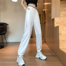 Load image into Gallery viewer, Real Shot Autumn New Loose Tappered Casual Pants for Women 2021 Korean Fashion High Waist Sport Trousers