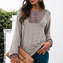 Load image into Gallery viewer, S/M/L/XL Pullovers Blouse Shirts Splice Women's Tops O-neck Loose 2021 Casual Tops Comfy New Female Tee Shirt Blusas Feminina