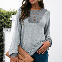 Load image into Gallery viewer, S/M/L/XL Pullovers Blouse Shirts Splice Women's Tops O-neck Loose 2021 Casual Tops Comfy New Female Tee Shirt Blusas Feminina