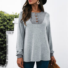 Load image into Gallery viewer, S/M/L/XL Pullovers Blouse Shirts Splice Women's Tops O-neck Loose 2021 Casual Tops Comfy New Female Tee Shirt Blusas Feminina