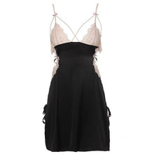 Load image into Gallery viewer, Satin Nighties Backless Nightdress Women Sleep Dress Lingerie Lace V-Neck Night Gown Sleepshirts Sexy Hot Erotic Silk Nightdress