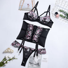 Load image into Gallery viewer, Sexy Bra And Panties Set Lingerie Embroidery Erotic Bra And G String Thong Brief Sets Intimates Costumes Sex Women's Underwear