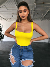 Load image into Gallery viewer, Sexy Neon Green Bodysuit Romper Women Body Black Red Backless Bodysuits Summer Rompers Womens Bodysuit Sleeveless 2020
