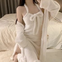 Load image into Gallery viewer, Sexy Nightwear Flannel Pijama Nightgown Women'S Robes Plus Velvet Thick Bathrobe Coral Fleece Nightdress Sets Sexy Home Service