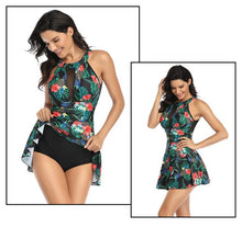 Load image into Gallery viewer, Sexy Skirt One Piece Swimsuit Women Print Swimwear Push Up Monokini Pad Bathing Suits Mesh Trikini Brazilian Style Mujer 2XL