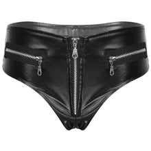 Load image into Gallery viewer, Shorts Womens High Waist for Pole Dancing Patent Leather Zipper Closure Wet Look Rave Booty Shorts Hot Pants for Party Club