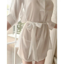 Load image into Gallery viewer, Silk Pajamas Women'S Cotton Summer Sexy Shirts Sweet Mid-Length Nightdresses Loose And Sweet Korean Style Kawaii Home Clothes