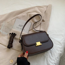 Load image into Gallery viewer, Simple Solid Color PU Leather Armpit Baguette Crossbody Bag for Women 2021 Shoulder Handbags and Purses Female Travel Designer