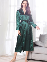 Load image into Gallery viewer, Sleepwear Satin Kimono Robe Silk Robes for Women Pajama Sets Lace Bridesmaid Robes Bathrobe Women's Pajamas Sexy Nightwear