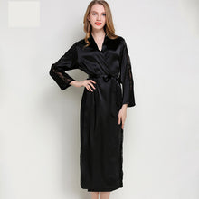 Load image into Gallery viewer, Sleepwear Satin Kimono Robe Silk Robes for Women Pajama Sets Lace Bridesmaid Robes Bathrobe Women's Pajamas Sexy Nightwear