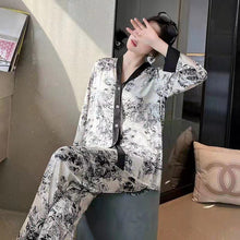 Load image into Gallery viewer, Sleepwear Sleep Tops Lounge Wear Pajama Set Printing Women Pajamas for Women Plus Size Lingere Sexy Pjs Two Piece Set Summer