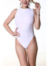 Load image into Gallery viewer, Sleeveless High Cut Bodysuit Elastic Bikini Swimsuit Tights Hot Sexy Japanese Sukumizu Lingerie Swimwear Dance Body Tops Shirts