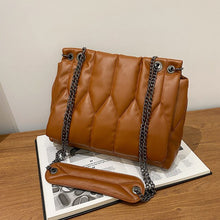 Load image into Gallery viewer, Small Chain Brand Designer Soft Quilted PU Leather Crossbody Bags For Women 2022 Simple Totes Shoulder Side Bag Luxury Handbags