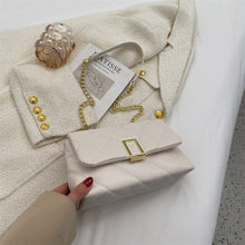 Load image into Gallery viewer, Square Buckle Small Soft Quilted PU Leather Crossbody Bags for Women 2022 In Trend Female Luxury Branded Chain Shoulder Handbags
