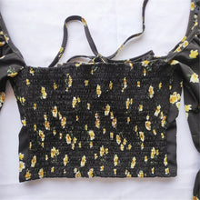 Load image into Gallery viewer, Square Collar Crop Tees Tops Women's Puff Sleeve Tanks Top  Blouse Fashion Retro Clothing Summer Blouses Female Shirts