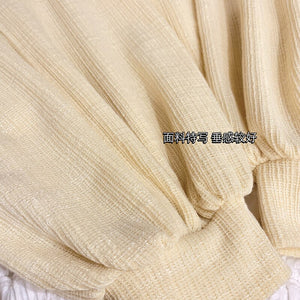 Sweet YellowT-shirts Cute Letter Spring New Embroidery Soft Tops O-neck Lantern Long Sleeve Tees Loose 2022 Mori Girls